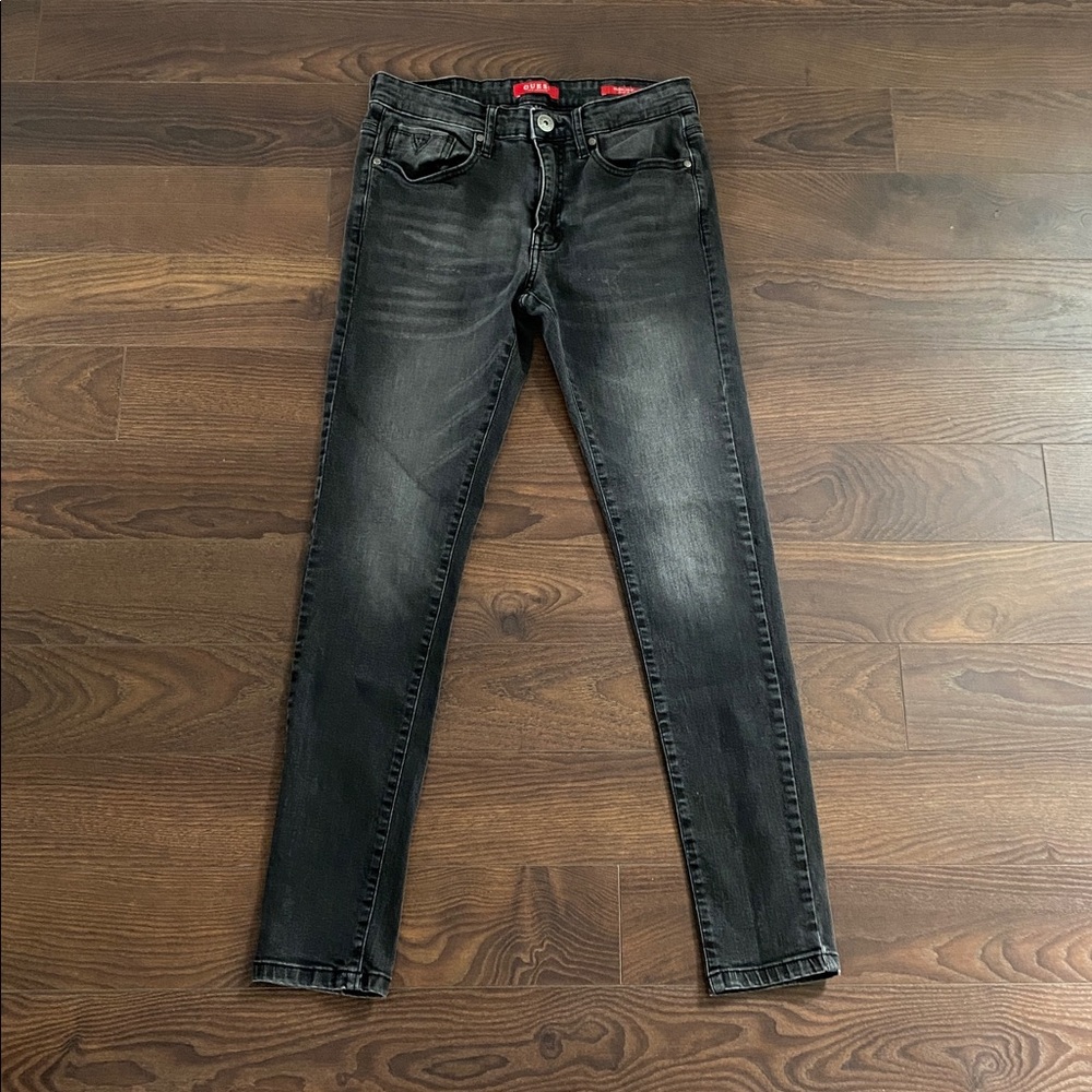 Guess Charcoal Denim Jeans Size 31 Modern Skinny Avalon Fit